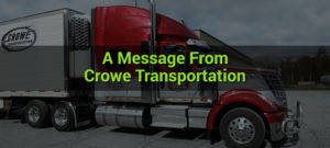 A message from Crowe Transportation - Covid-19