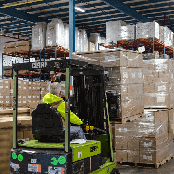 moving stored goods in a crowe warehouse